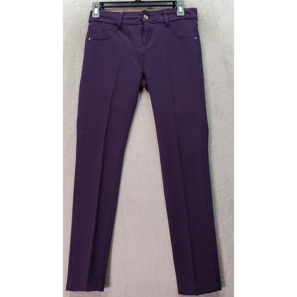 Imperial Star Pants Girls Size 14 Purple‎ Cotton Pockets Straight Leg Mid Rise - Picture 1 of 7